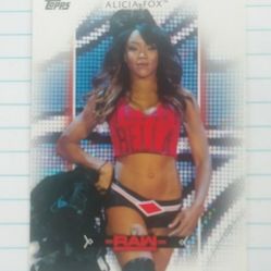 2017 Topps Raw Alicia Fox R-14 WW Superstar WWE Women's Division Card Wrestle World Wrestling Sports Collectible Trading Pro Professional