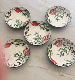 9” Pasta bowls hand painted