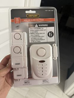 NEW Defiant Wireless Home Security Alarm Multipack - 4 Piece Set