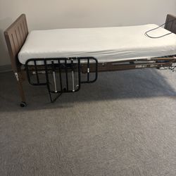 Hospital Bed Power With Side Rails 