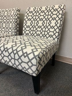 Set of Geometric Accent Chairs- Used