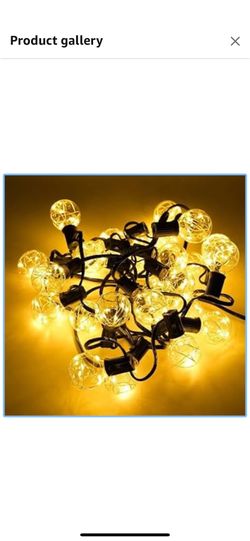 Brand New 58 FT Outdoor String Lights LED with 50 Bulbs(3 Spare), Waterproof Patio, Commercial Hanging Lights for Backyard Decor