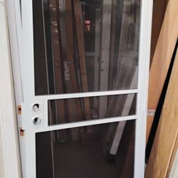 Security Heavy-duty Door 36x80 White And Black Screen 