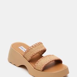Steve Madden SOLARA NATURAL RAFFIA Size 8