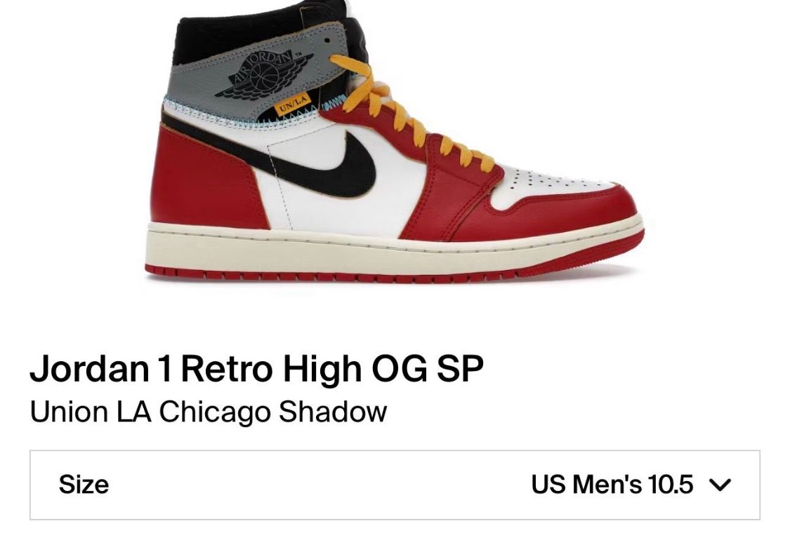 Jordan 1 Union Chicago 10.5