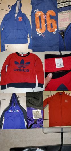 Adidas clothes lot little kids and a women's corp sweater
