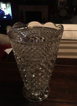 Beautiful heavy glass vase ..