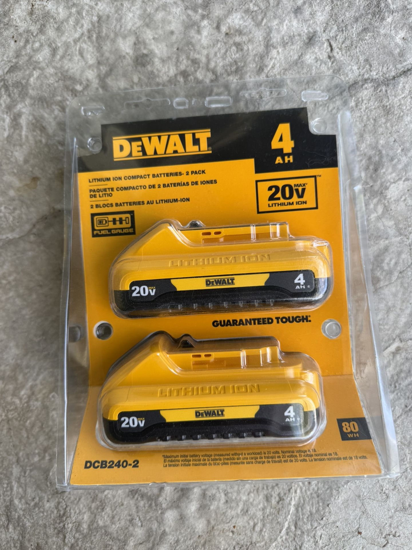 Dewalt 20v-volt MAX Compact Lithium-Ion 4.0 Battery (2pack)