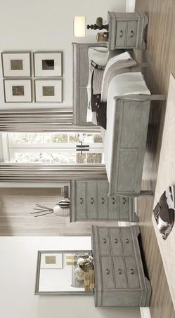 Brand New 4 Pc Queen & Twin & Full & King Size Bedroom set (Queen and King Bed Frame, dresser, mirror, nightstand)