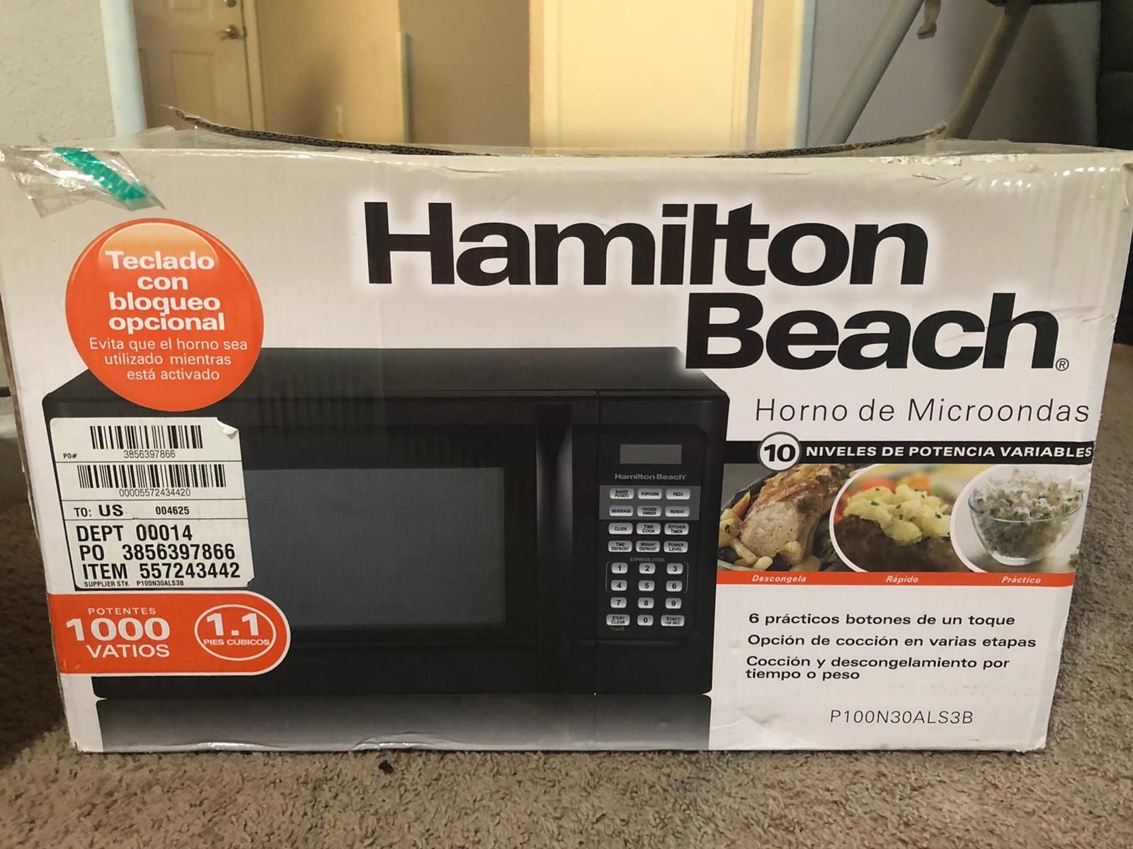 hamilton beach microwave oven