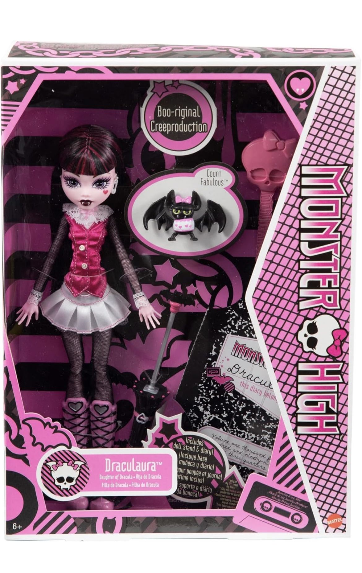 Monster High Draculaura with Doll Stand & Accessories Reproduction Doll