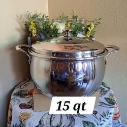 OLLA DE 15 QT DE ACERO INOXIDABLE 5-PLY VIDA SANA PRINCESS HOUSE ⚘️🌹