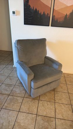 Gray Upholstered Accent Chair