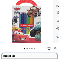 New sealed Disney Pixar Cars Lightning McQueen, Mater, and More! - My First Library Board Book Block 12-Book Set - First Words, Alphabet, Numbers, and