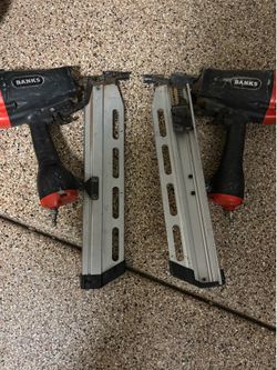 Pair of Banks Pneumatic Framing Nail Guns – Great Condition