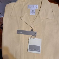 Cutter And Buck Silk Gold Ladies Polo New Short Sleeve Small In Bag