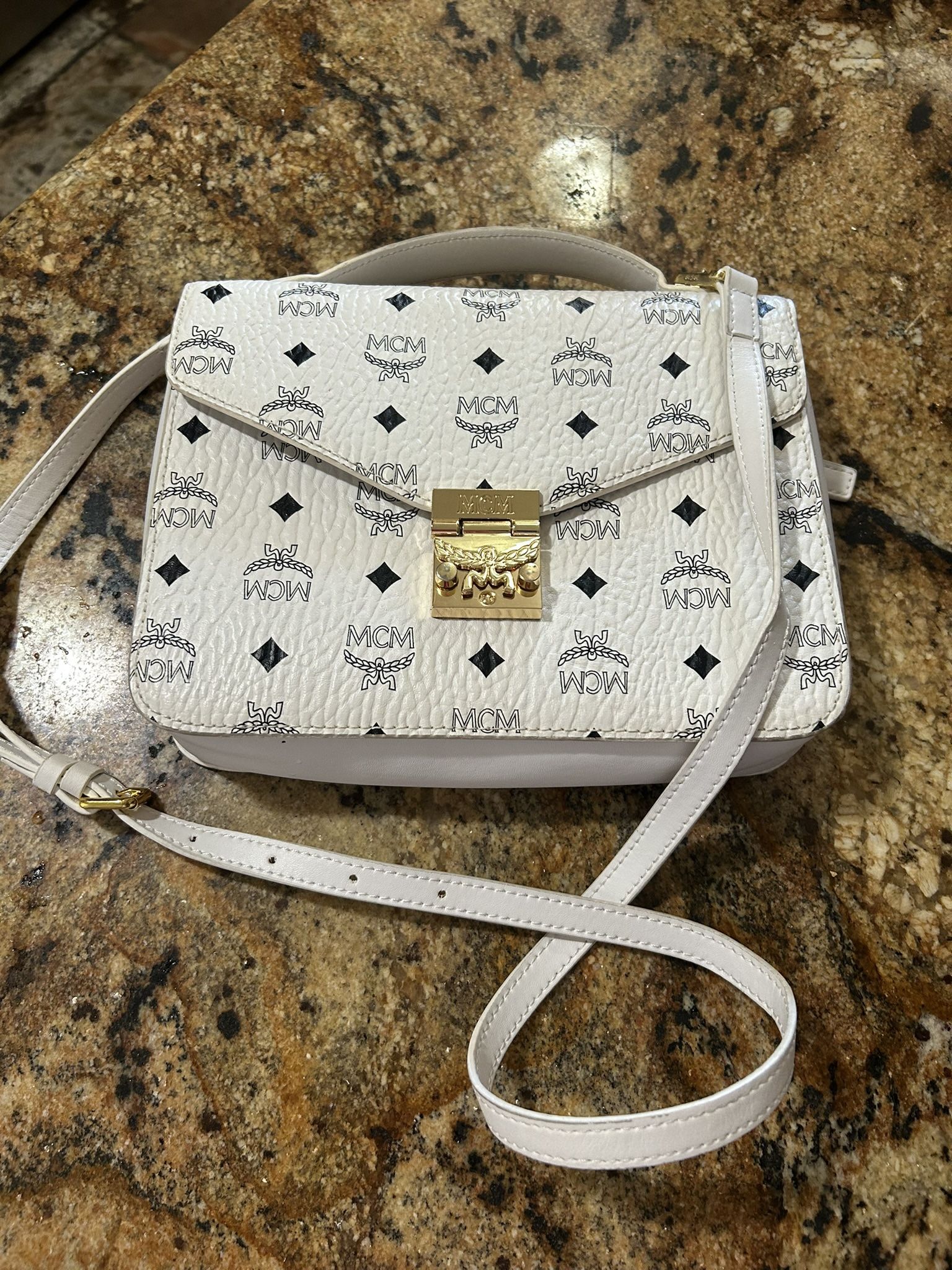 MCM Patricia Medium Satchel Crossbody Bag