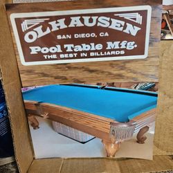 Solid Oak Pool Table
