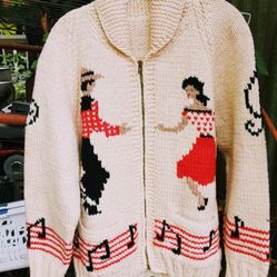 Rockabilly Mid Century Men's Cardigan Sweater