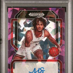 2022-23 PANINI PRIZM DRAFT PICKS FRESHMAN SIGNATURES | PURPLE ICE PRIZM [#69/99]JALEN HOOD-SCHIFINO FSJHS