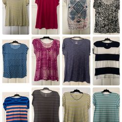 Ladies Medium Tops Lot - Short Sleeves
