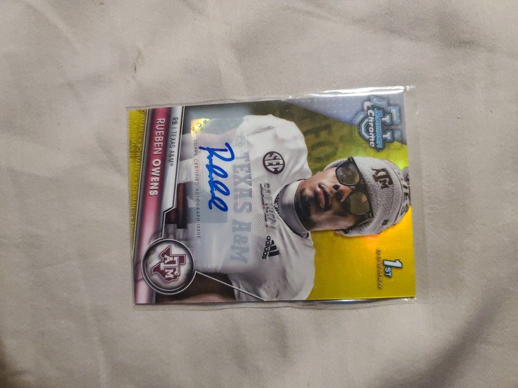 2023 R/C TOPPS BOWMAN CHROME UNIVERSITY RUEBEN OWENS AUTO 07/75