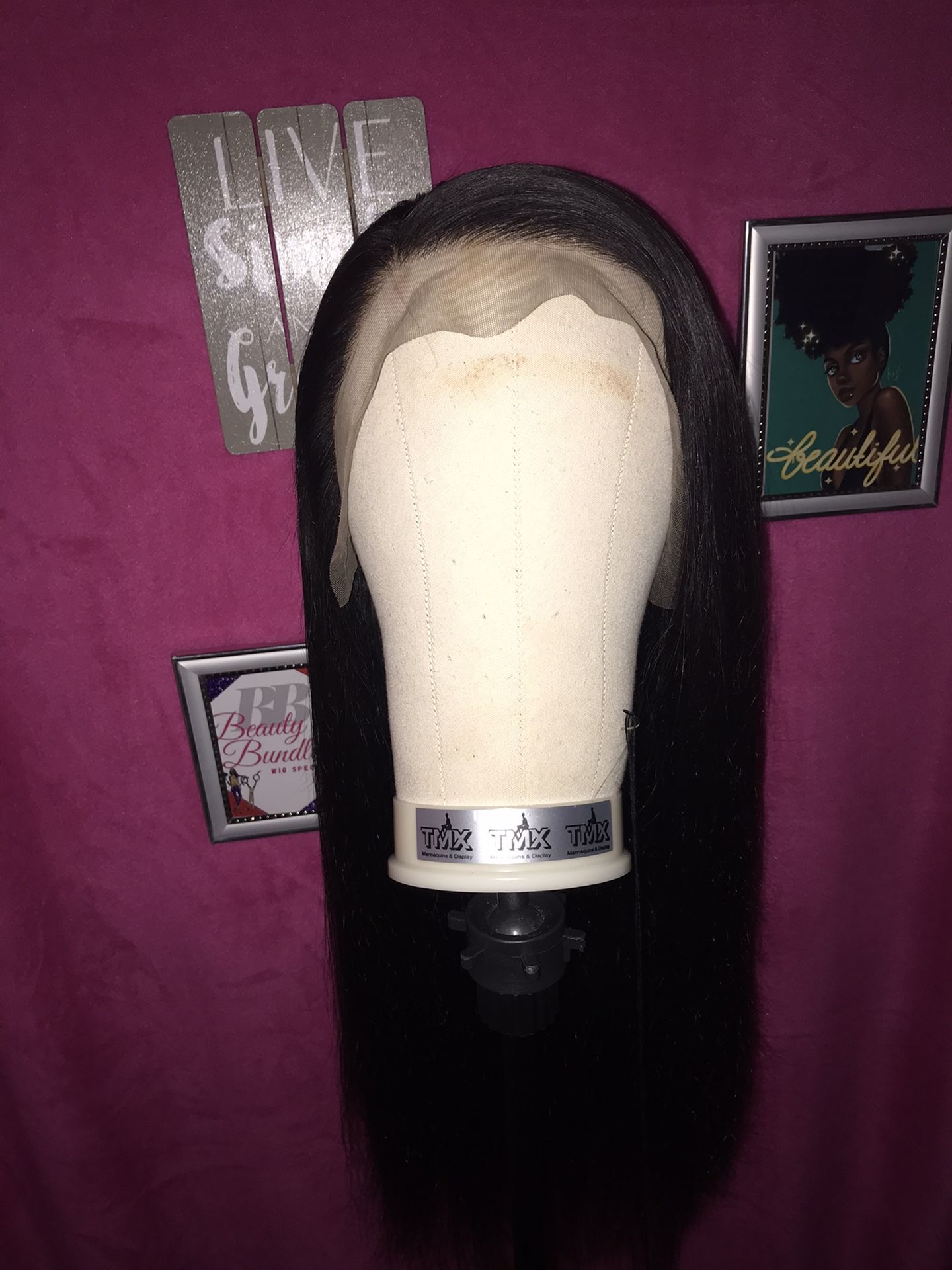 20in straight wig