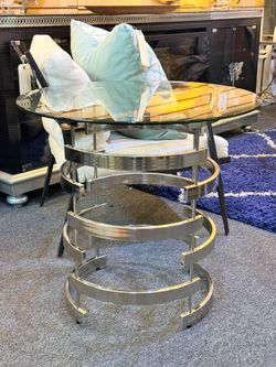 Set of glass and metal End Tables - 20% OFF OFFER!!!