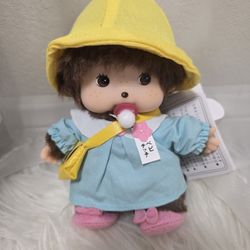 Monchhichi Monkey Japanese Street Style PlushToyKeychain 5.9 In