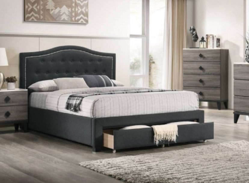 Cama Queen. Queen Storage New Beds w/Mattress