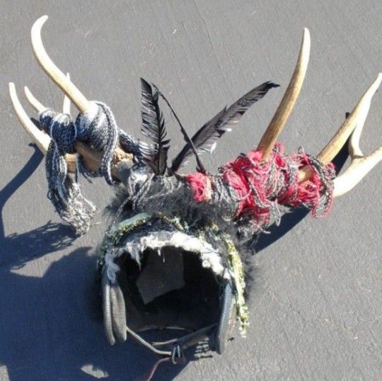 Deer Antler Helmet Halloween Costume Motorcycle