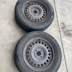 2 - 195/65r15 4x100 4x3.94 Stock Honda Civic Fit Versa Xa Xb Ia Miata Echo Corolla Wheels Rims Good Treads Cooper Tires!