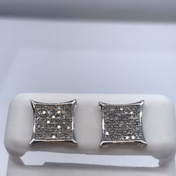 Diamond Earrings White Gold 10K