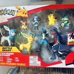 Pokemon Battle Figure 8 Pcs Pikachu Eevee Lucario Garchomp Pokémon 