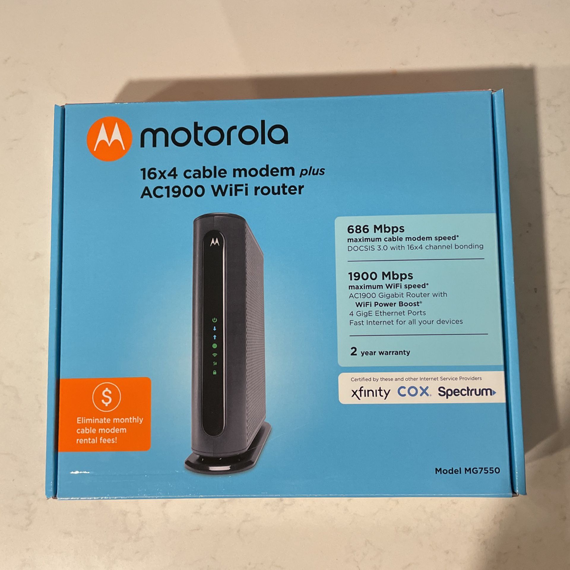 Motorola Cable Modem Plus AC1900 WiFi Router