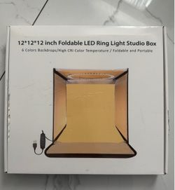 Foldable LED Ring Light Studio Box