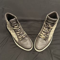 Gucci GG Supreme Beige High Top Men sneakers size 11 US