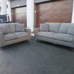 Gray Couch And Loveseat (WILL DELIVER)