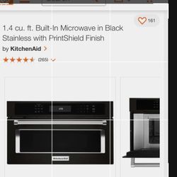 New Kitchen Aid Wall  Microwave 