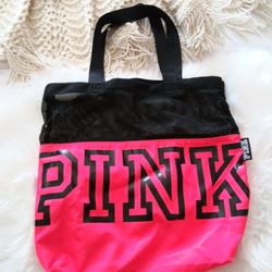 PINK tote Large Beach Bag