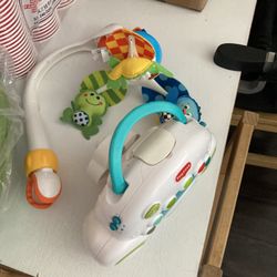 Portable mobile for crib 