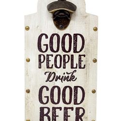 Boston Warehouse/Wall Mounted Beer OPENER with Cap Collector 