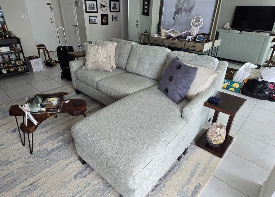 Sleeper sectional sofa with mattress & chaise