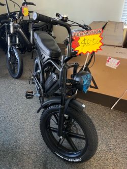 OPEN BOX, FULLY ASSEMBLED TST R9 1500W Full-Suspension Moped Style Electric Bike