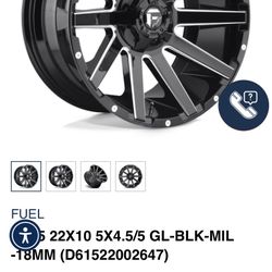 Fuel 22” Wheels With 37x12.50r22 Nitto Ridge Grappler Tires