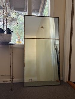 Antiqued gold mirror