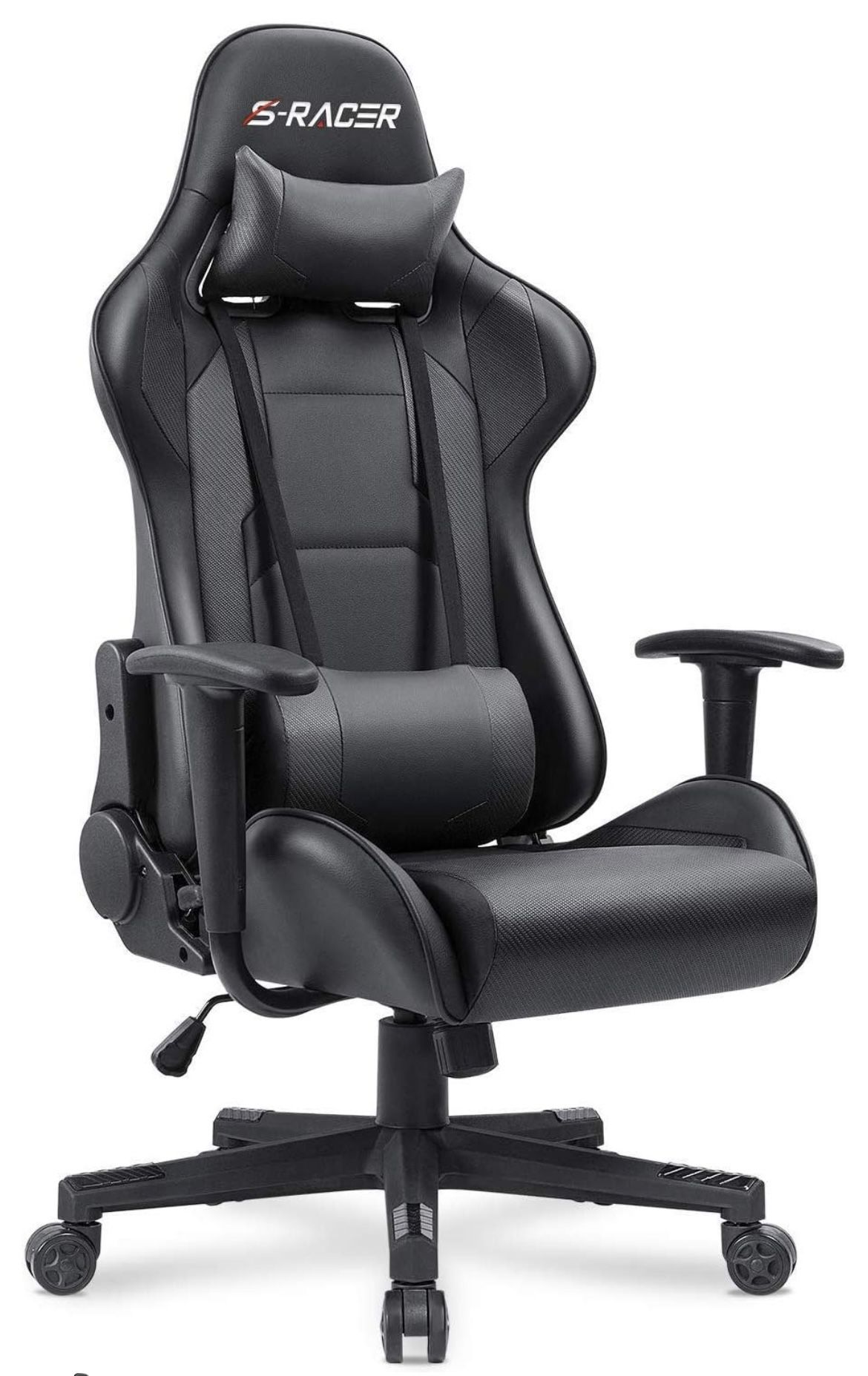 Homall Gaming Chair, Office Chair High Back Computer Chair Leather Desk Chair Racing Executive Ergonomic Adjustable Swivel Task Chair with Headrest an