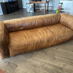 Brown Leather Couch By Woodworth Wooden Industries