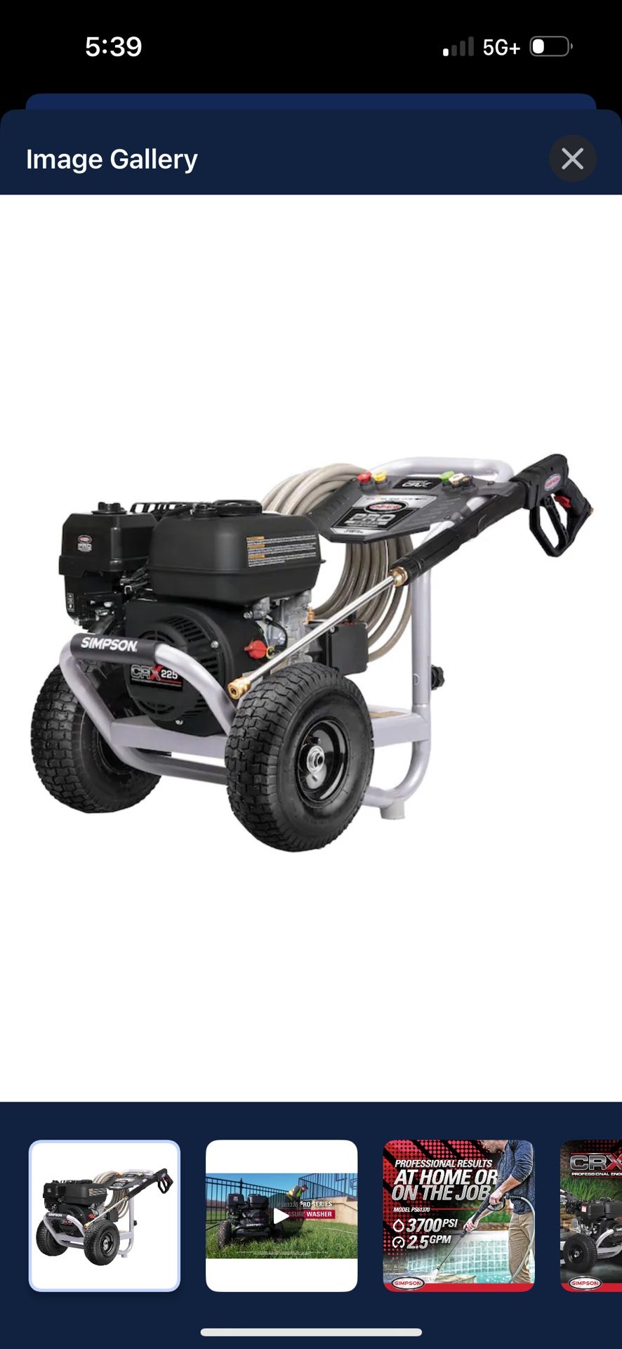 Simpson Pressure Washer