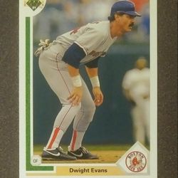1991 Upper Deck Dwight Evans Boston Red Sox #549 Baseball Card Vintage Collectible Sports MLB